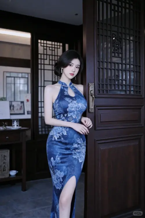 30 Cơn gió nhẹ lay tóc mai buông nhẹ của ảnh mỹ nhân cổ trang Trung Quốc đang đứng bên rèm cửa.